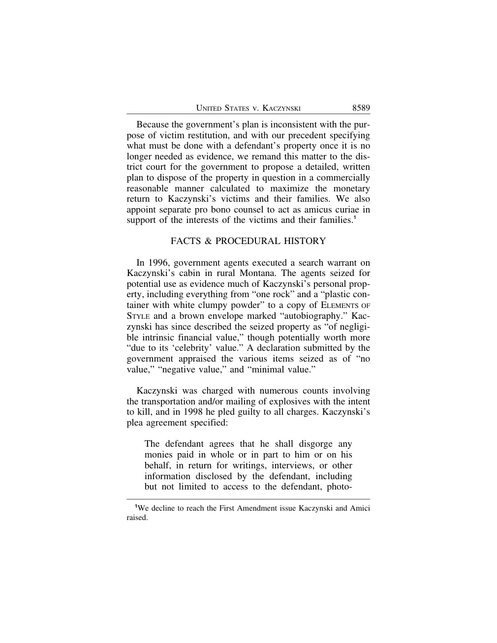 The 2005 opinion connects evidence, plea and restitution