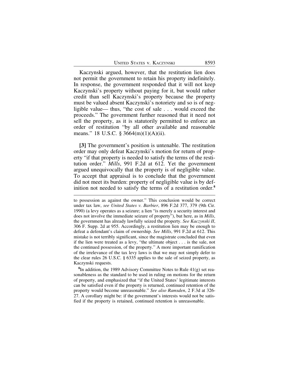 Property-law reasoning in the 2005 opinion; separate from the 2001 plea dispute