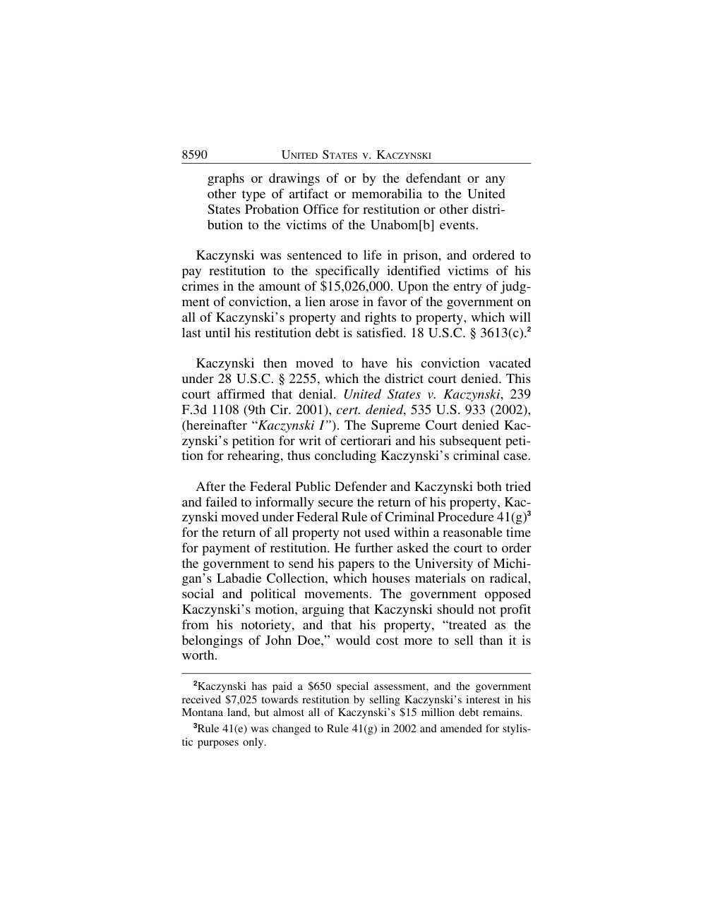 The 2005 opinion records prior plea review and the property lien